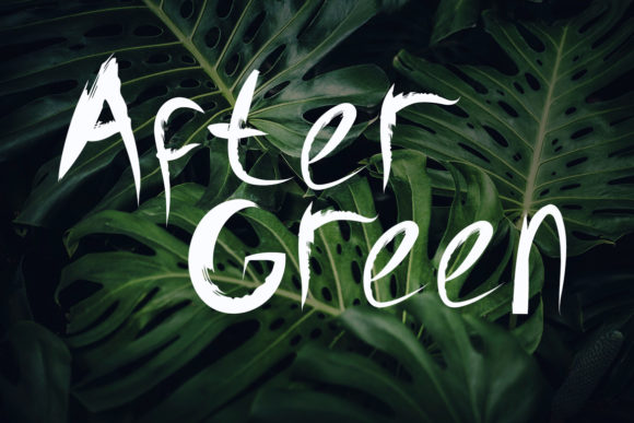 After Green: A Refreshing Display Font for Small Business Branding