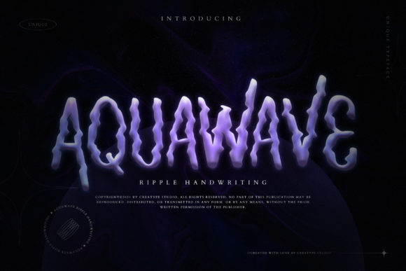 Aquawave: A Ripple Display Font for Handmade Charm