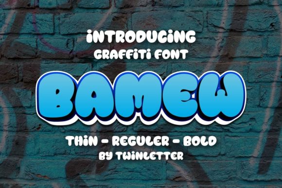 Bamew: A Bold Graffiti Display Font for Handmade Brands