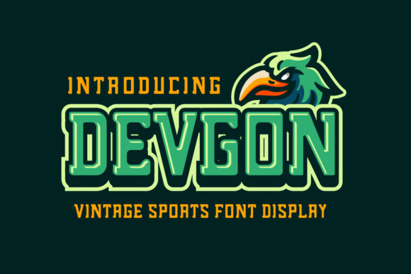 Devgon: A Bold Display Font for Digital Brand Identity