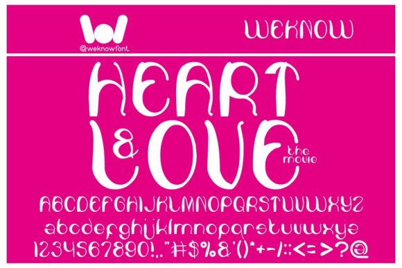 Heart and Love: A Whimsical Display Font for Digital Joy
