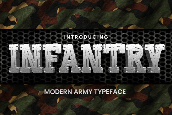 Infantry: A Bold, Textured Display Typeface for Editorial Identity