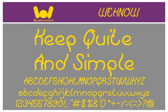 Keep Quite and Simple: A Bold, Friendly Display Font for Makers