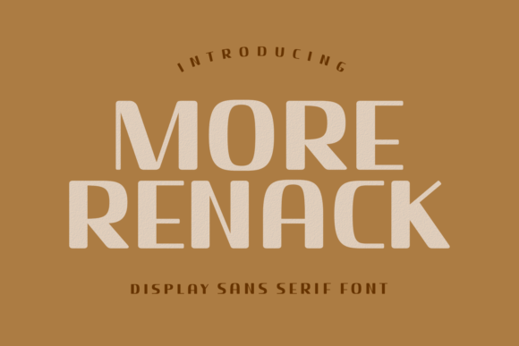 More Renack: A Vintage Display Font That Builds Brand Trust