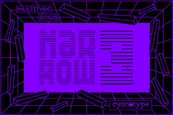 MultiType Rows Narrow 3: A Pixel-Driven Display Typeface for Editorial Edge