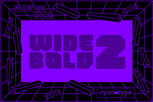 MultiType Rows Wide Bold 2: A Pixel-Sharp Display Font for Bold Digital Moments