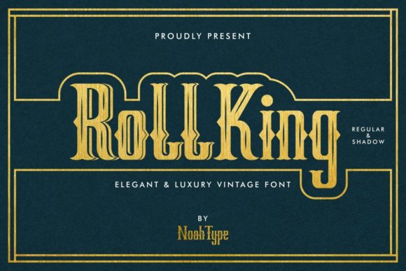 RollKing: A Vintage Display Font That Commands Attention Online