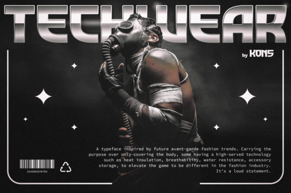 Techwear: A Bold Display Font for Confident Branding